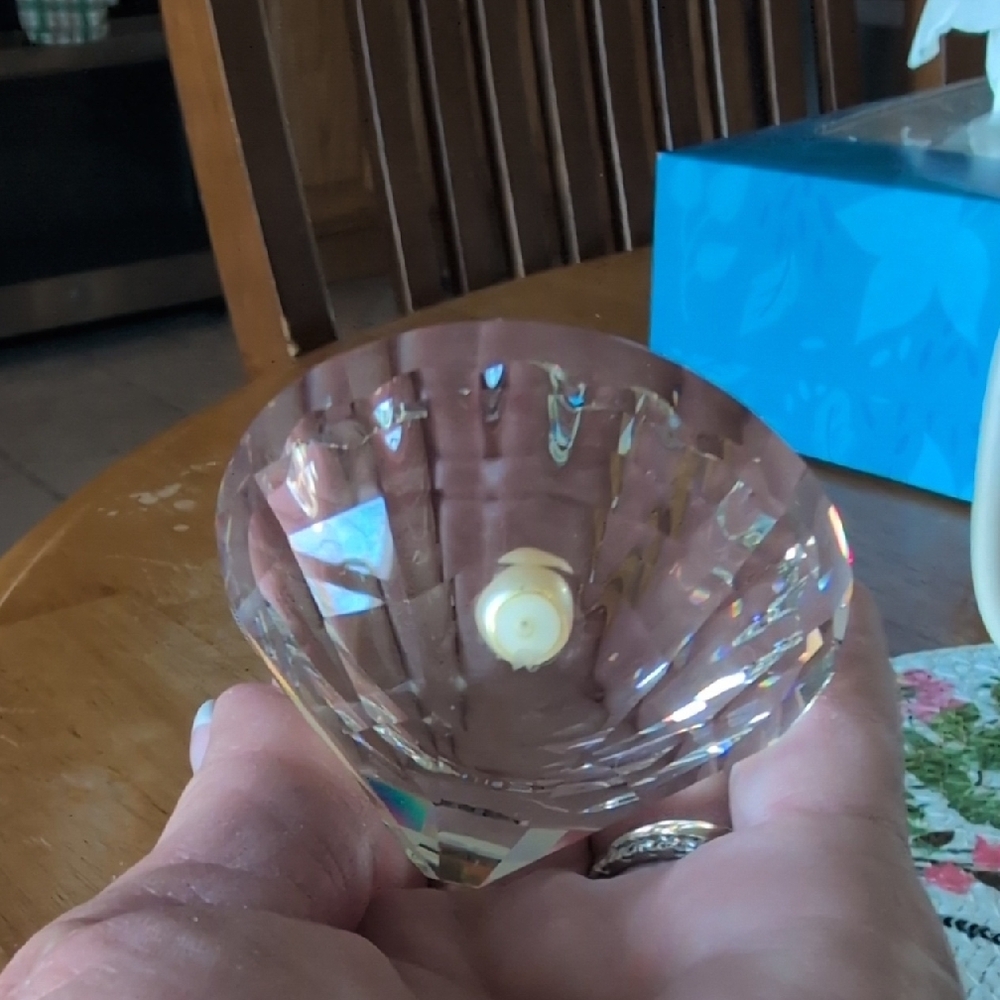 Swarovski Crystal Clam Shell with Pearl Accent - Clear - Picture 2 of 3